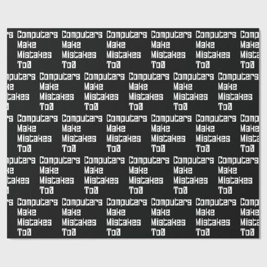 Computer machen Fehler zu 0 Papier Geschenkpapier (Flach)