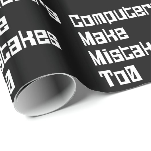 Computer machen Fehler zu 0 Papier Geschenkpapier (Rolleneckpunkt)