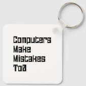 Computer machen Fehler zu 0 Schlüsselanhänger (Rückseite)