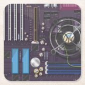 Computer-Mainboard CPU Rechteckiger Pappuntersetzer (Vorderseite)