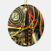 Computer mainboard Elektroniknahaufnahme Keramikornament (Links)