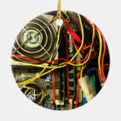 Computer mainboard Elektroniknahaufnahme Keramikornament (Hinten)