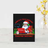 Computer Meme Funny Santa's Tech Suprt Rebooting C Karte (Gelbe Blume)