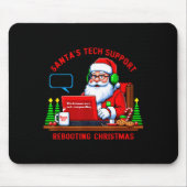 Computer Meme Funny Santa's Tech Suprt Rebooting C Mousepad (Vorne)
