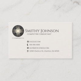 Computer Microchip Visitenkarte