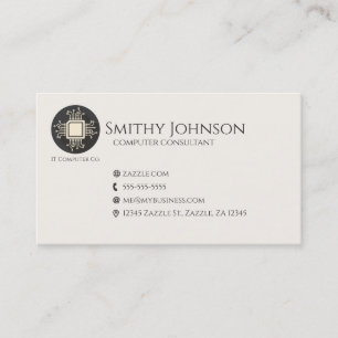 Computer Microchip Visitenkarte