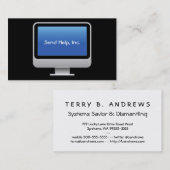 Computer-Monitor Visitenkarte (Vorne/Hinten)