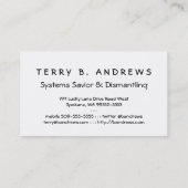 Computer-Monitor Visitenkarte (Rückseite)