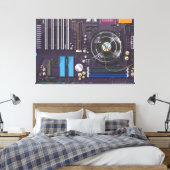 Computer-Motherboard Leinwanddruck (Insitu (Schlafzimmer))