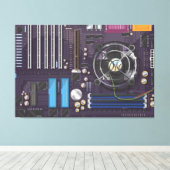 Computer-Motherboard Leinwanddruck (Insitu (Holzboden))