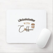 Computer Mousepad mit einem Sprichwort für Kaffeel (Mit Mouse)