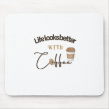 Computer Mousepad mit einem Sprichwort für Kaffeel