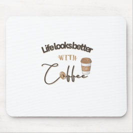 Computer Mousepad mit einem Sprichwort für Kaffeel