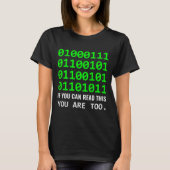 Computer-Nerd Binärcode Software-Entwickler  T-Shirt (Vorderseite)