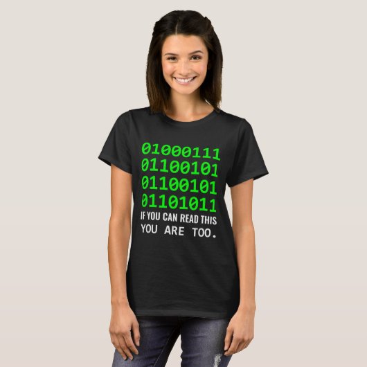 Computer-Nerd Binärcode Software-Entwickler  T-Shirt (Vorne ganz)