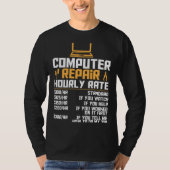 Computer Nerd  Computer Engineer  Computer Hourly  T-Shirt (Vorderseite)