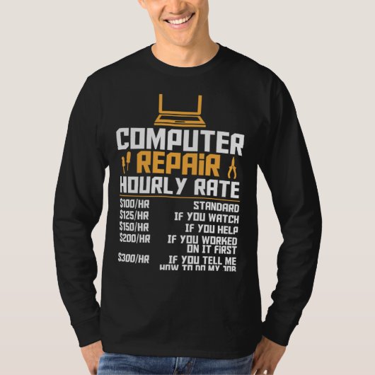 Computer Nerd  Computer Engineer  Computer Hourly  T-Shirt (Vorderseite)