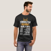 Computer-Nerd-Computeringenieur stündlich T-Shirt (Vorne ganz)