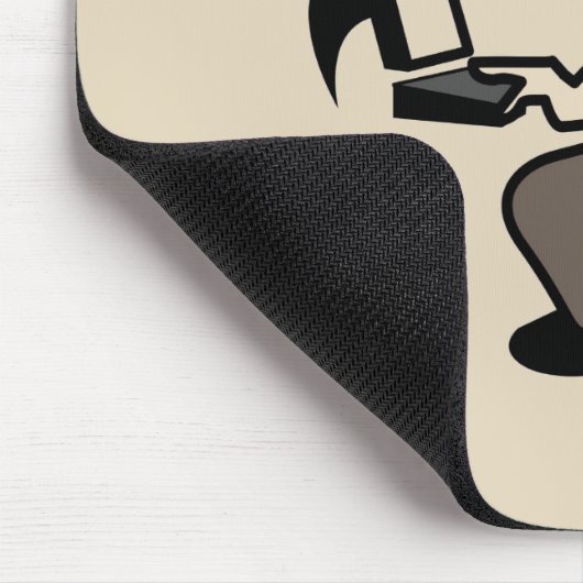 Computer-Nerd-Friedenszeichen Mousepad (Ecke)