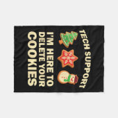 Computer Nerd Funny Christmas Designs Men's Black Fleecedecke (Vorderseite (Horizontal))