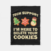 Computer Nerd Funny Christmas Designs Men's Black Fleecedecke (Vorderseite)