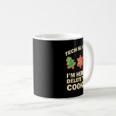 Computer Nerd Funny Christmas Designs Men's Black Kaffeetasse (VorderseiteRechts)