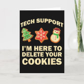 Computer Nerd Funny Christmas Designs Men's Black  Karte (Vorderseite)