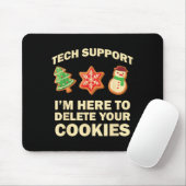 Computer Nerd Funny Christmas Designs Men's Black  Mousepad (Mit Mouse)