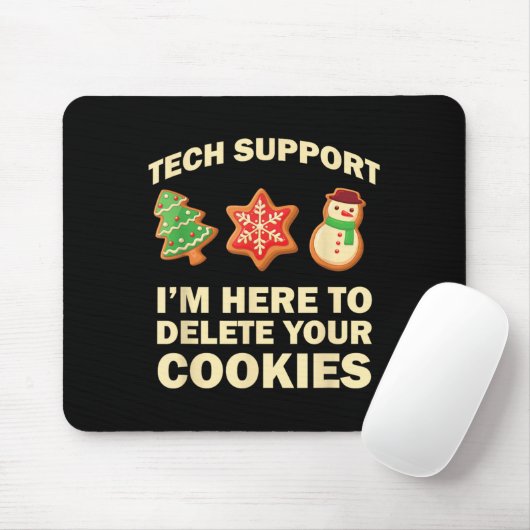 Computer Nerd Funny Christmas Designs Men's Black  Mousepad (Mit Mouse)