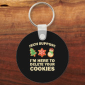 Computer Nerd Funny Christmas Designs Men's Black Schlüsselanhänger (Vorderseite)