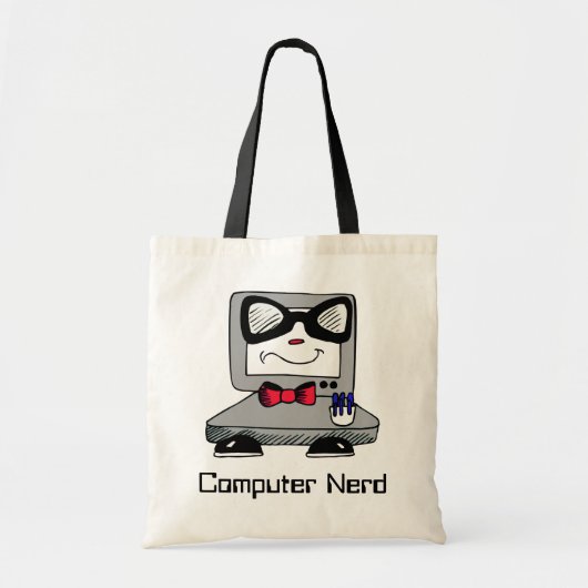 Computer Nerd Geek Tote Bag Tragetasche (Vorne)