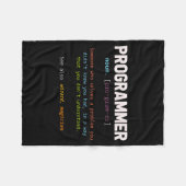 Computer Nerd Geschenk Lustiger Programmierer Fleecedecke (Vorderseite (Horizontal))