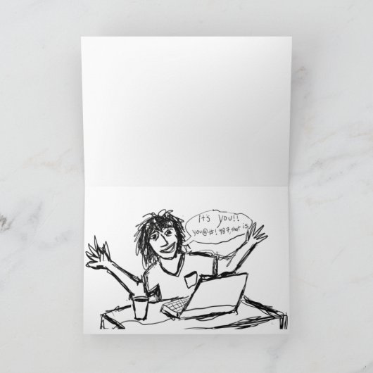 Computer-Nerd humorvoll Karte (Innenseite)