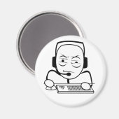 Computer Nerd Internet Meme Kühlschrank Magnete Magnet (Vorderseite/Rückseite)