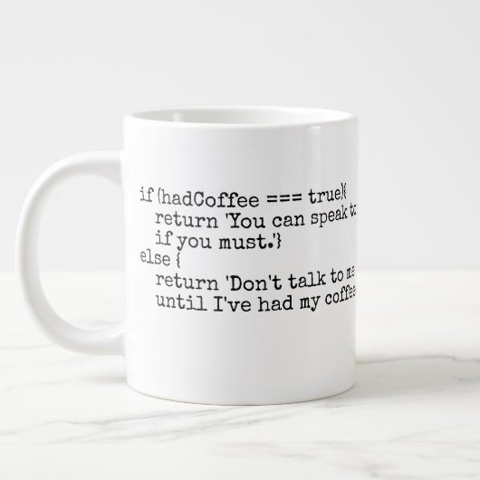 Computer-Nerd IT-Geek-Spaß-Kaffee Jumbo-Tasse (Links)