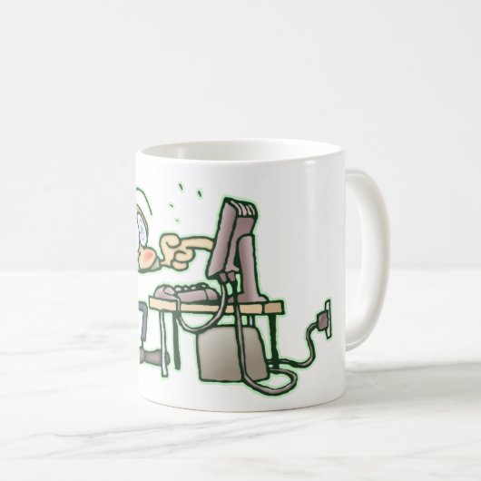 Computer-Nerd Kaffeetasse (VorderseiteRechts)