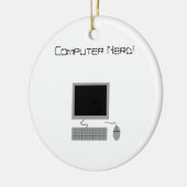 Computer-Nerd Keramik Ornament (Links)