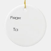 Computer-Nerd Keramik Ornament (Hinten)