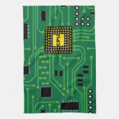 Computer-Nerd-Leiterplatte CPU                  I Geschirrtuch (Vertikal)