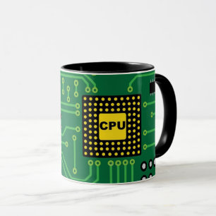 Computer-Nerd-Leiterplatte CPU                  I Tasse
