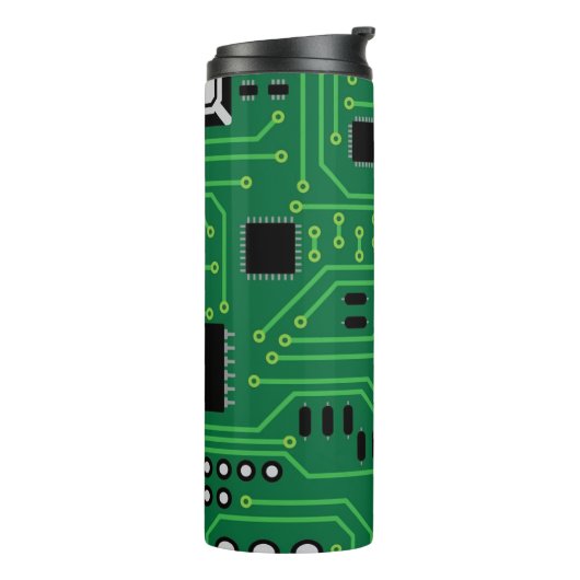 Computer-Nerd-Leiterplatte CPU I Thermosbecher (Nach links gedreht)