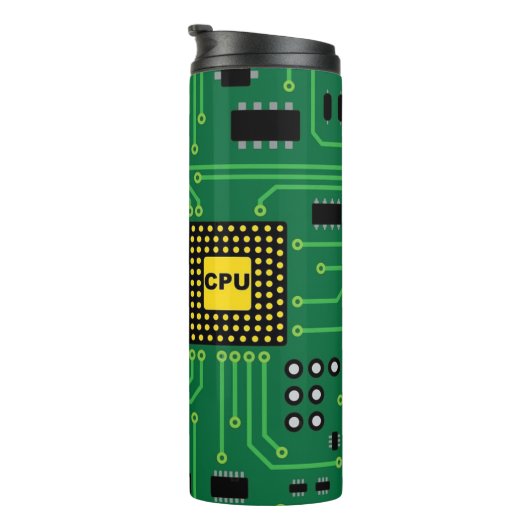 Computer-Nerd-Leiterplatte CPU I Thermosbecher (Nach rechts gedreht)