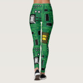 Computer-Nerd-Leiterplatte CPU Leggings (Rückseite)