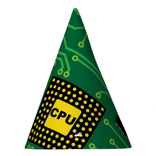 Computer-Nerd-Leiterplatte CPU Partyhütchen (Rechts)