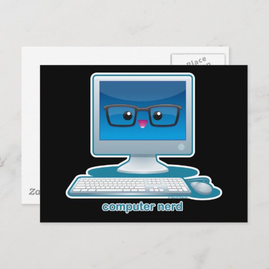 Computer-Nerd Postkarte (Vorne/Hinten)