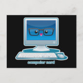 Computer-Nerd Postkarte (Vorderseite)