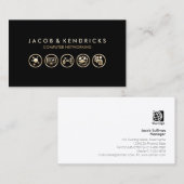 Computer Networking Gold Icons Visitenkarte (Vorne/Hinten)