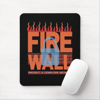 Computer-Netzwerk-Firewalls in Grafiken Mousepad