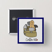 Computer-Nuss-T-Shirts und Geschenke Button (Vorne & Hinten)