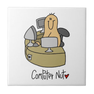 Computer-Nuss-T-Shirts und Geschenke Fliese